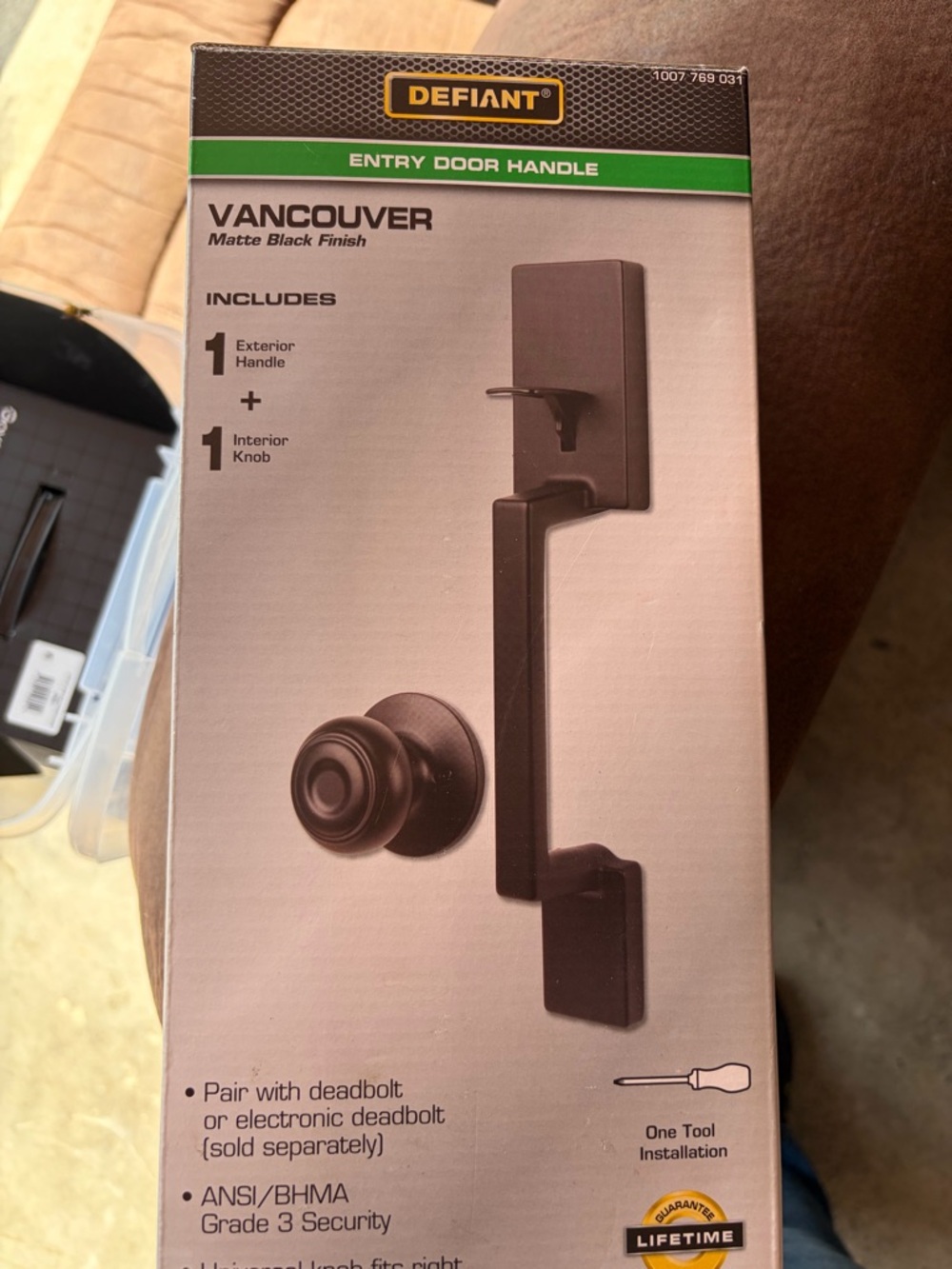 Defiant Vancouver Entry Door Handle - Matte Black